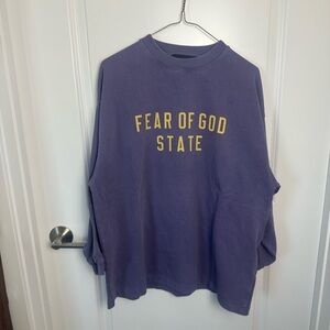 Fear of God essentials purple sweatshirt